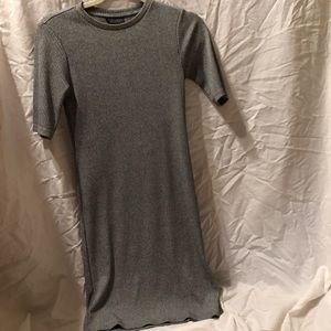 Ribbed Grey TopShop Dress